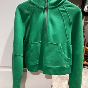 Lululemon Athletica Vibrant Green scuba Hoodie
